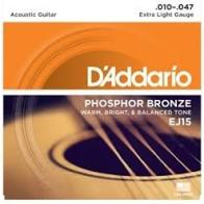 D’Addario EJ15 Phospor Bronze Acoustic Guitar Strings